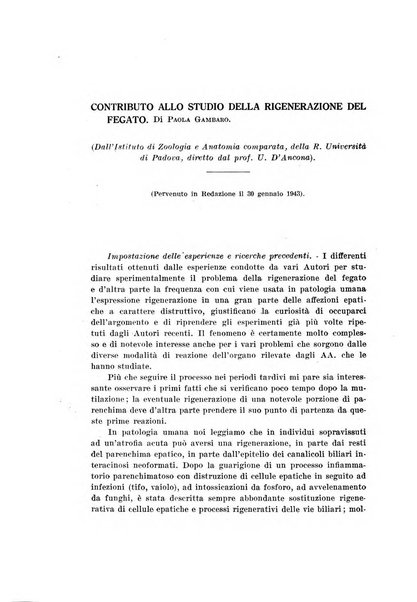 Archivio di scienze biologiche