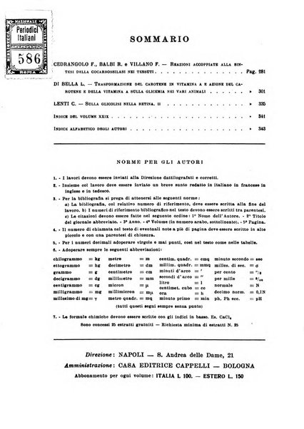 Archivio di scienze biologiche