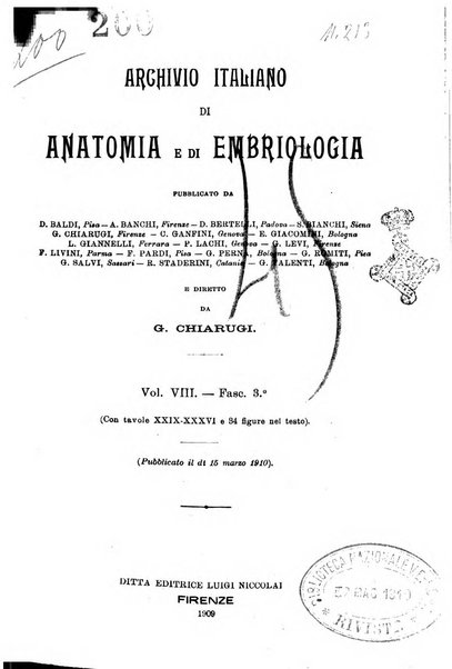 Archivio italiano di anatomia e di embriologia