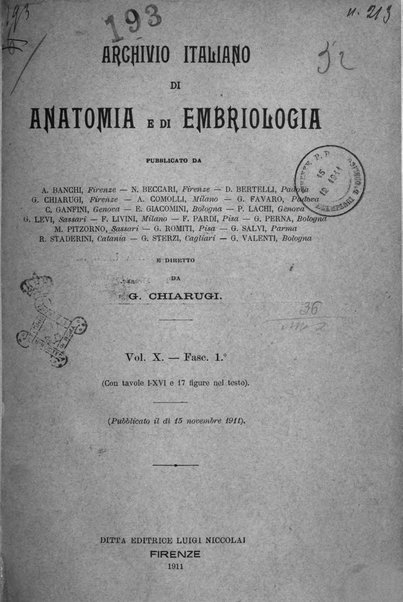 Archivio italiano di anatomia e di embriologia