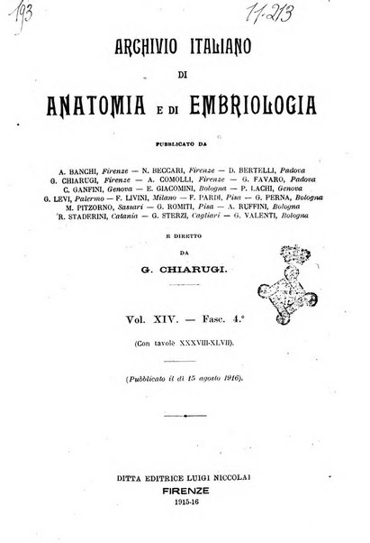 Archivio italiano di anatomia e di embriologia