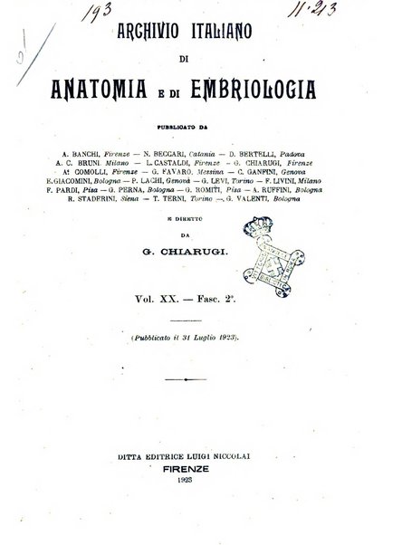 Archivio italiano di anatomia e di embriologia