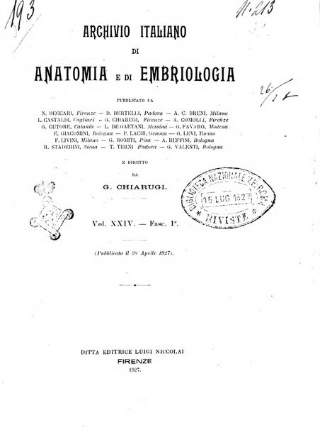 Archivio italiano di anatomia e di embriologia