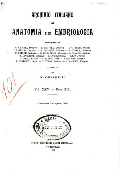 Archivio italiano di anatomia e di embriologia