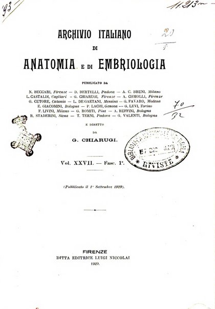 Archivio italiano di anatomia e di embriologia