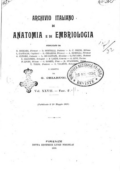 Archivio italiano di anatomia e di embriologia