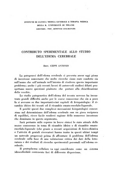 Archivio italiano di medicina sperimentale