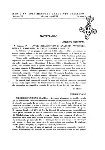 Archivio italiano di medicina sperimentale