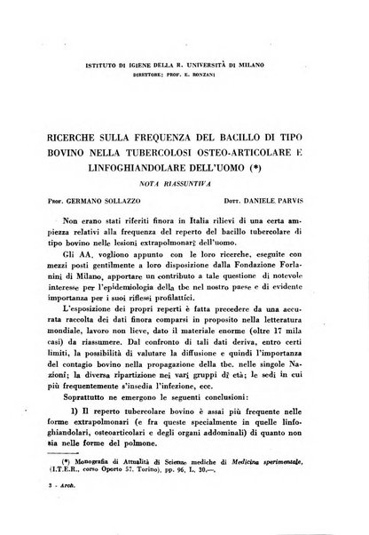 Archivio italiano di medicina sperimentale