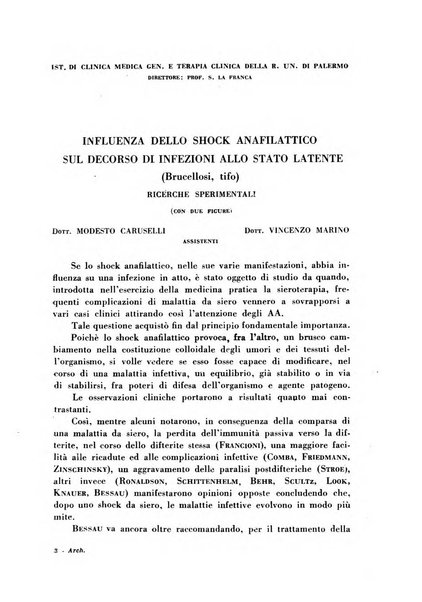 Archivio italiano di medicina sperimentale