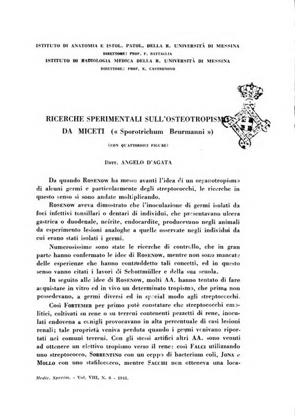 Archivio italiano di medicina sperimentale