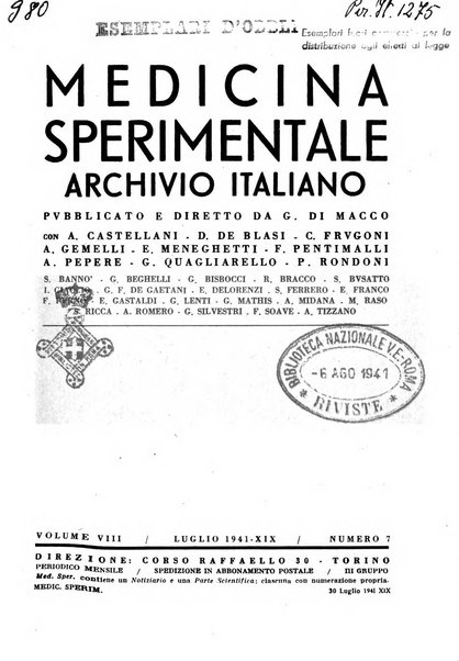 Archivio italiano di medicina sperimentale