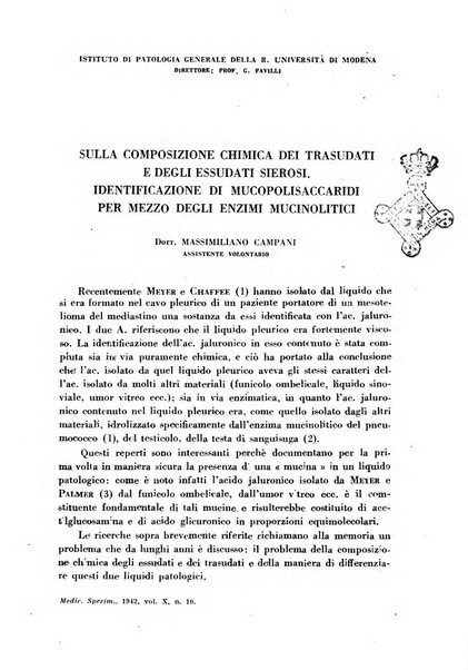 Archivio italiano di medicina sperimentale