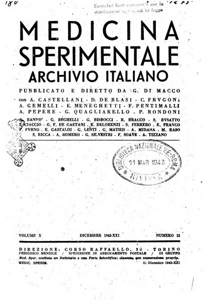 Archivio italiano di medicina sperimentale