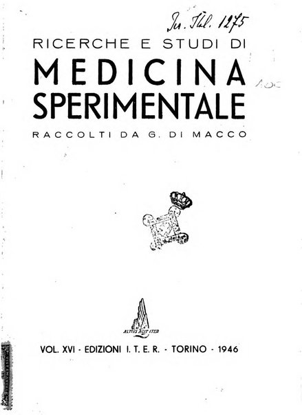 Archivio italiano di medicina sperimentale