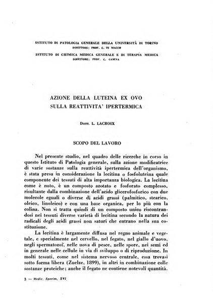 Archivio italiano di medicina sperimentale