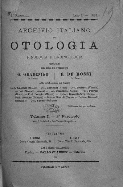 Archivio italiano di otologia, rinologia e laringologia