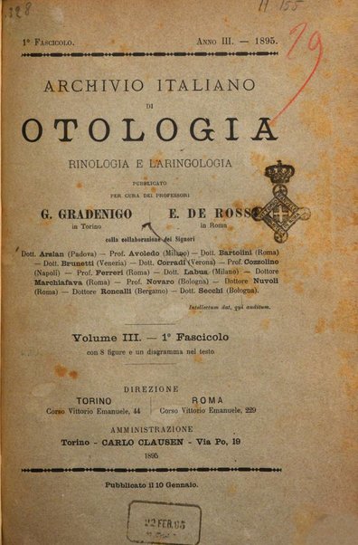 Archivio italiano di otologia, rinologia e laringologia