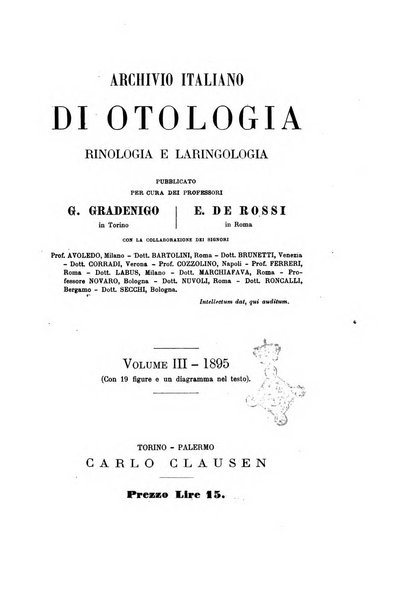 Archivio italiano di otologia, rinologia e laringologia