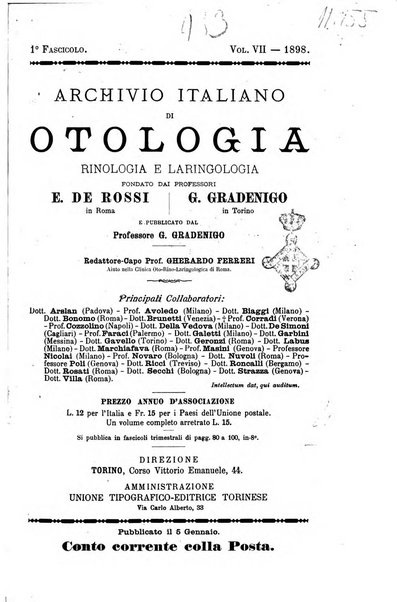 Archivio italiano di otologia, rinologia e laringologia