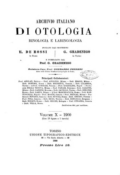 Archivio italiano di otologia, rinologia e laringologia