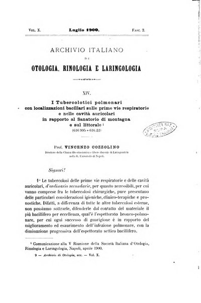 Archivio italiano di otologia, rinologia e laringologia