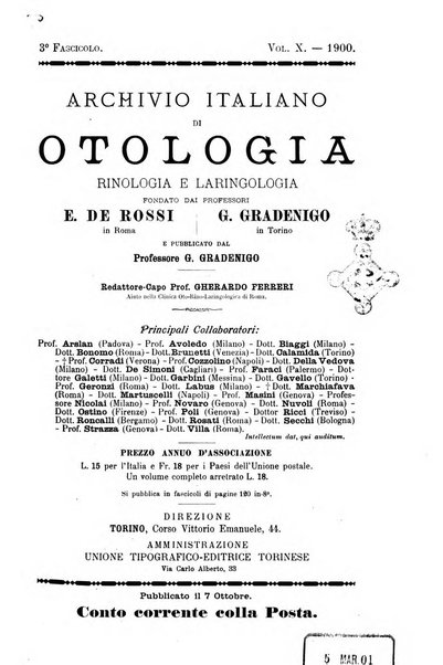 Archivio italiano di otologia, rinologia e laringologia