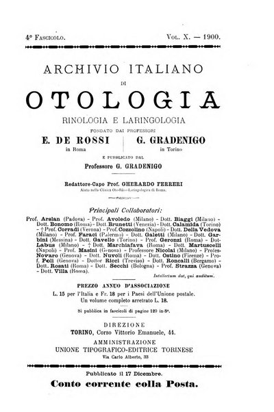 Archivio italiano di otologia, rinologia e laringologia