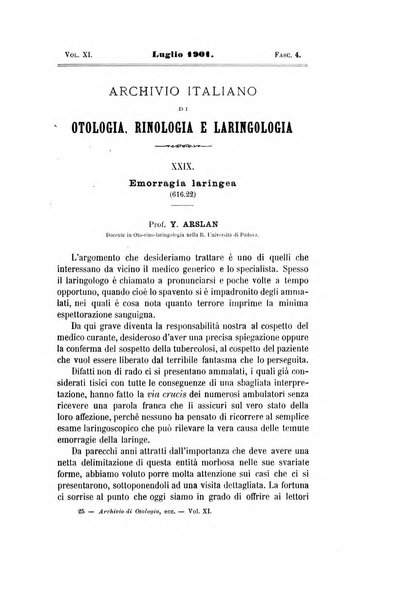 Archivio italiano di otologia, rinologia e laringologia