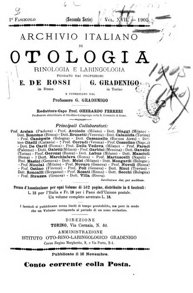 Archivio italiano di otologia, rinologia e laringologia