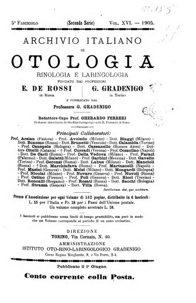 Archivio italiano di otologia, rinologia e laringologia