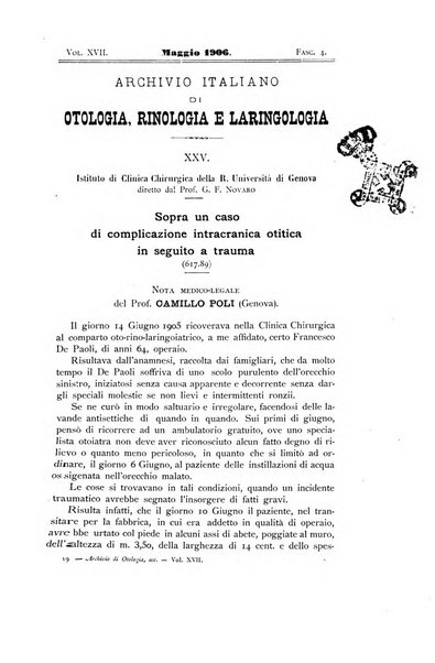 Archivio italiano di otologia, rinologia e laringologia