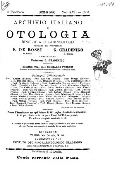 Archivio italiano di otologia, rinologia e laringologia