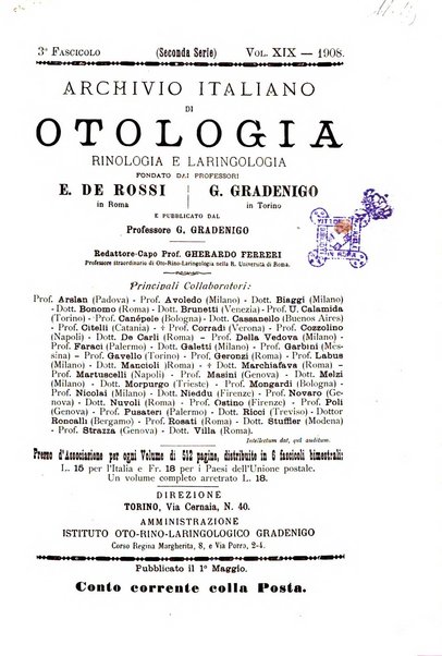 Archivio italiano di otologia, rinologia e laringologia