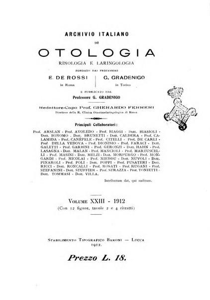 Archivio italiano di otologia, rinologia e laringologia