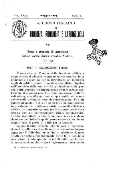 Archivio italiano di otologia, rinologia e laringologia