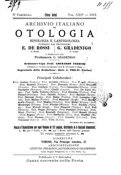 Archivio italiano di otologia, rinologia e laringologia