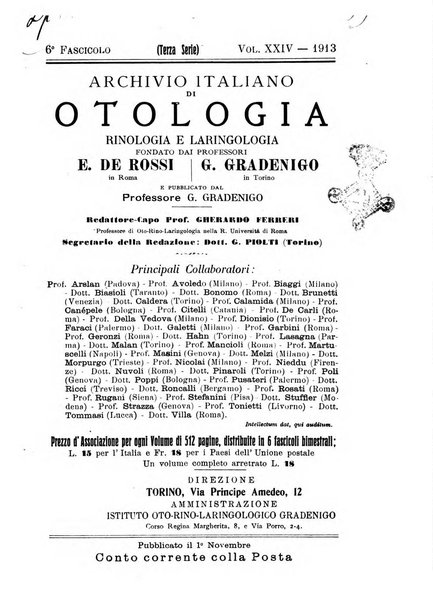 Archivio italiano di otologia, rinologia e laringologia