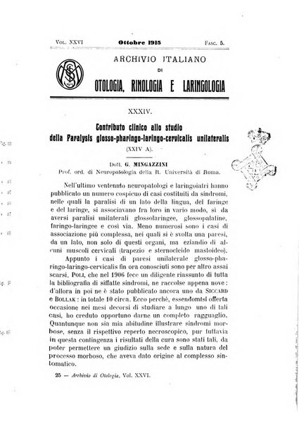 Archivio italiano di otologia, rinologia e laringologia