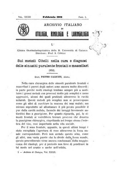 Archivio italiano di otologia, rinologia e laringologia