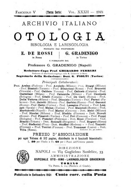 Archivio italiano di otologia, rinologia e laringologia