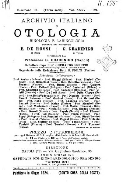 Archivio italiano di otologia, rinologia e laringologia