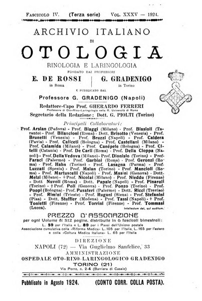 Archivio italiano di otologia, rinologia e laringologia