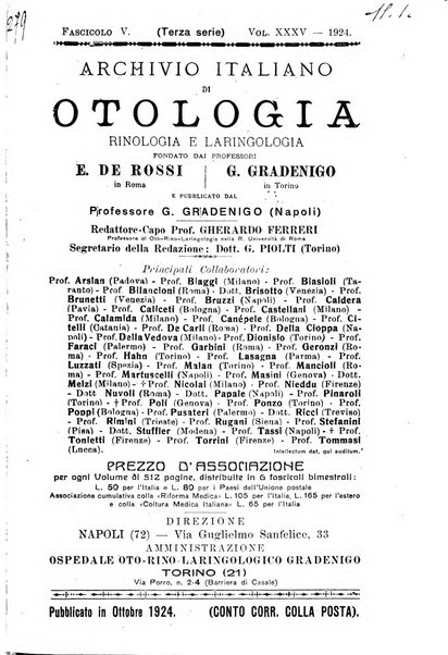 Archivio italiano di otologia, rinologia e laringologia