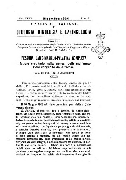 Archivio italiano di otologia, rinologia e laringologia