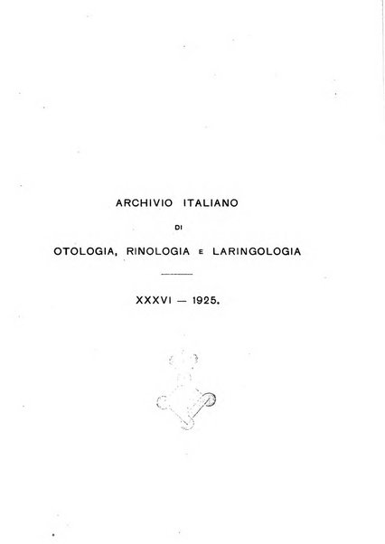 Archivio italiano di otologia, rinologia e laringologia