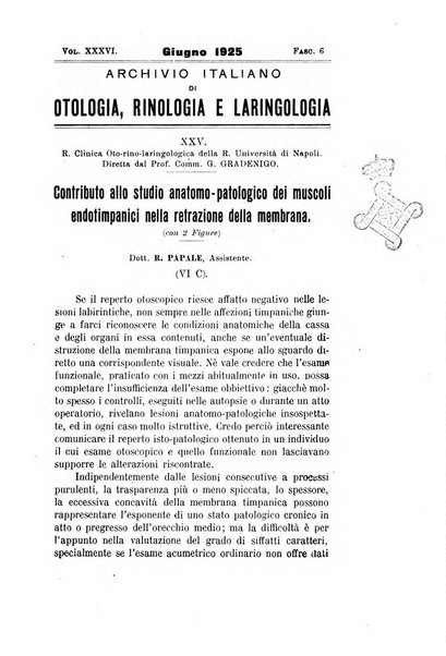 Archivio italiano di otologia, rinologia e laringologia