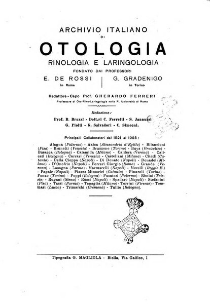 Archivio italiano di otologia, rinologia e laringologia