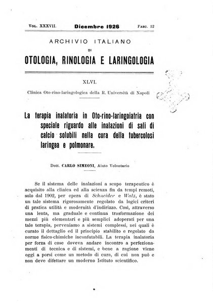 Archivio italiano di otologia, rinologia e laringologia