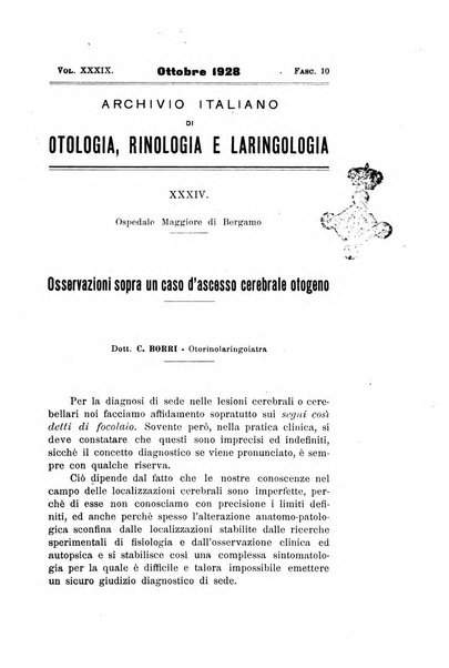 Archivio italiano di otologia, rinologia e laringologia